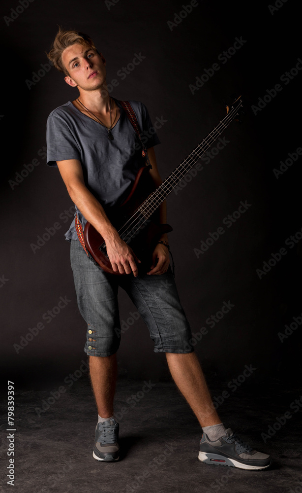 Fototapeta premium Bass guitarist.