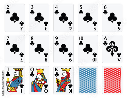 Playing Cards -  Clubs Set
