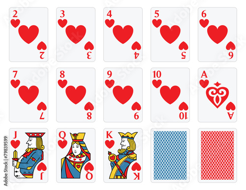 Playing Cards -  Hearts Set