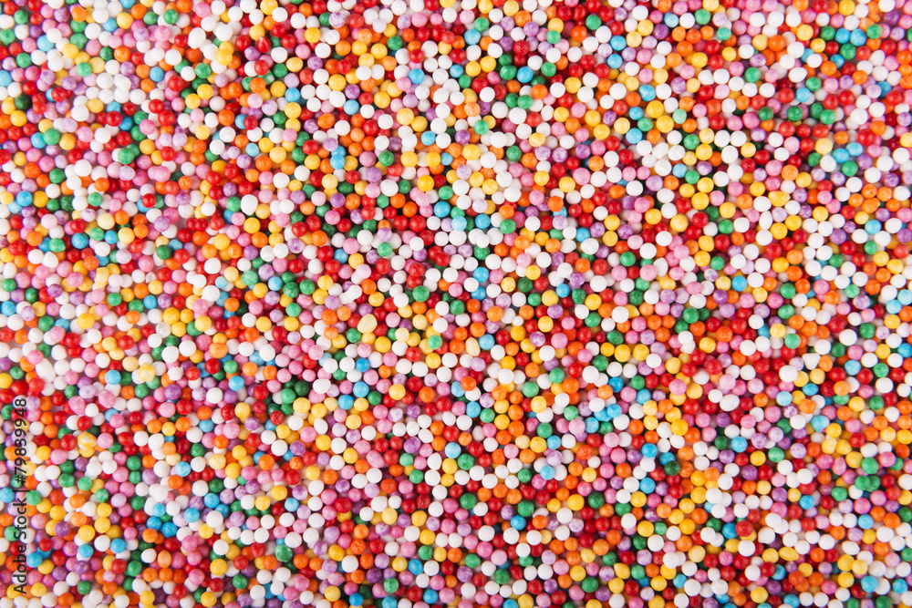 colored sugar pellets background