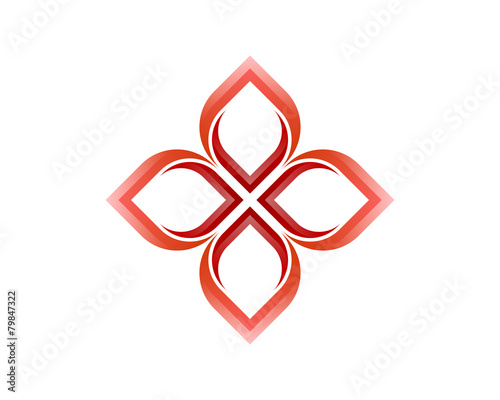 Fototapeta Naklejka Na Ścianę i Meble -  Flower Red Abstract
