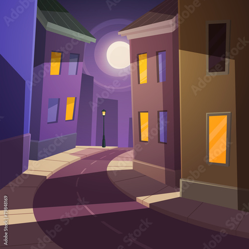 Night city street