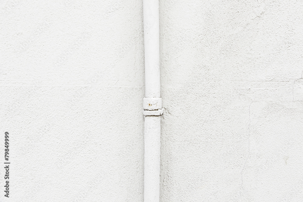White wall with a pipe White wall with a pipe