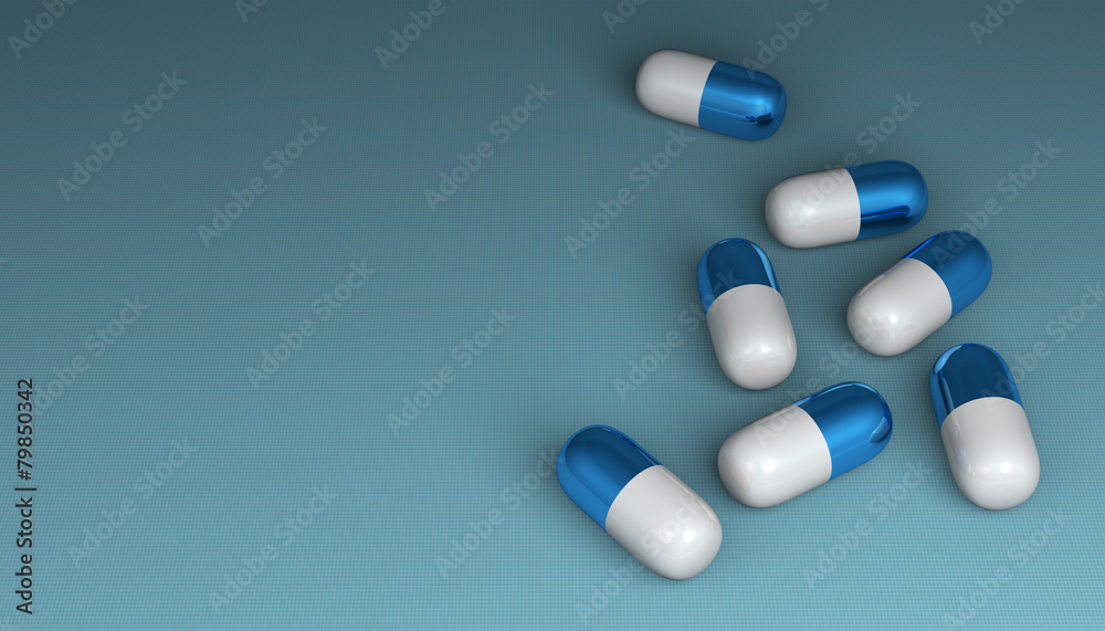 White and blue pills White and blue pills