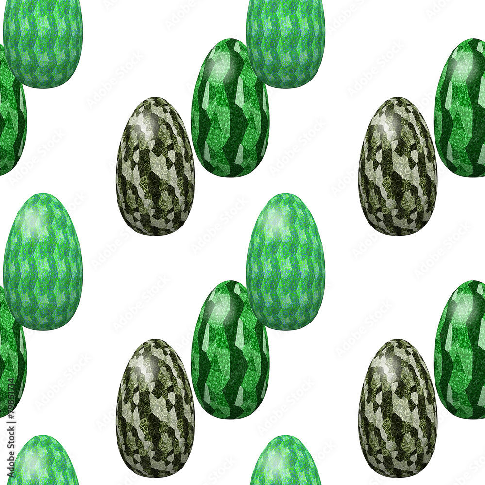 Seamless Easter eggs pattern with green marble structure Seamless Easter eggs pattern with green marble structure