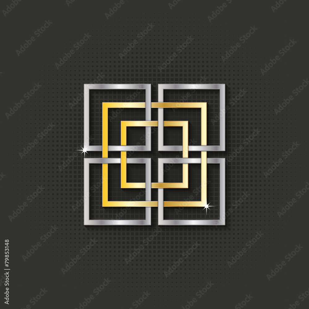 Obraz premium monogram design, vintage pattern logo