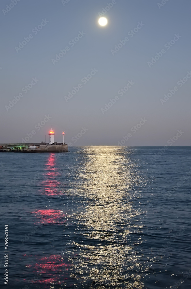 Lighthouse in the port of Yalta
