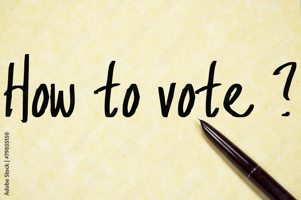 how to vote question write on paper how to vote question write on paper