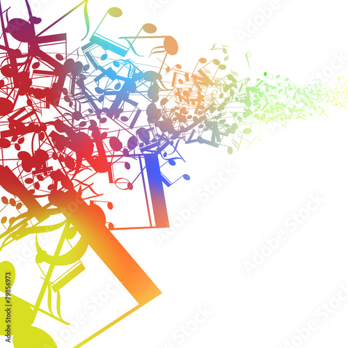 Abstract music design for use as a background