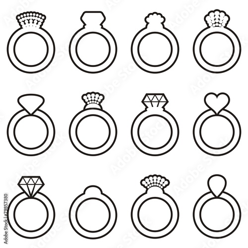 Wedding ring icons