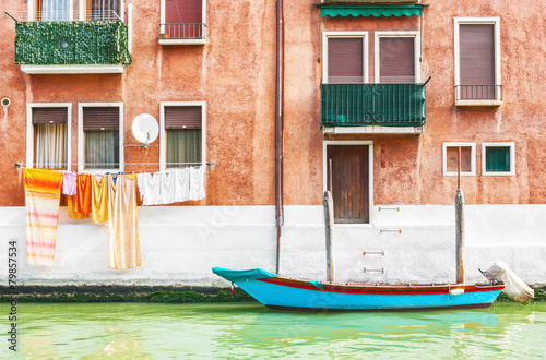 Boat Canal Venice Italy