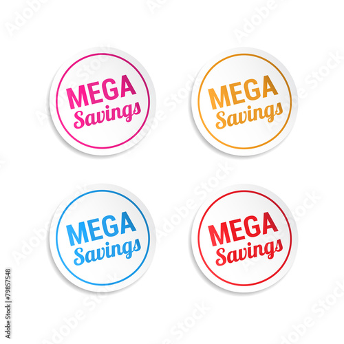 Mega Savings Stickers