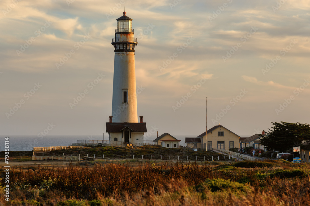 Lighthouse on the california coast, Pigeon Point Lighthouse