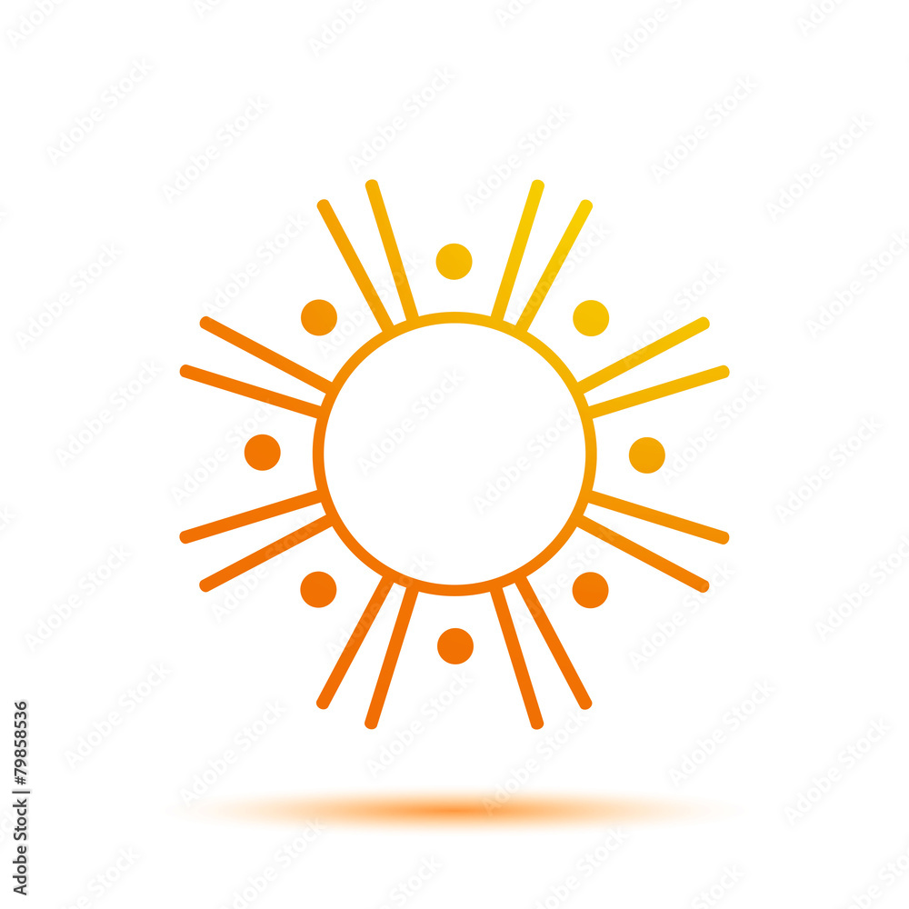 Vector Illustration of a Sun Icon