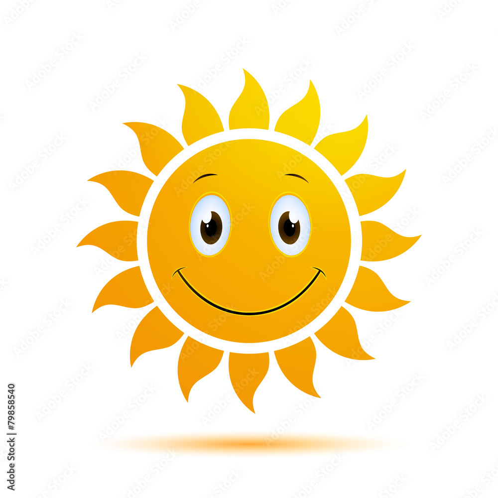Vector Illustration of an Abstract Summer Sun