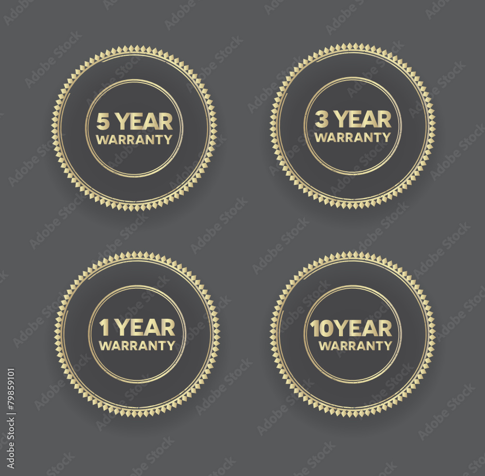 warranty golden hollow badges