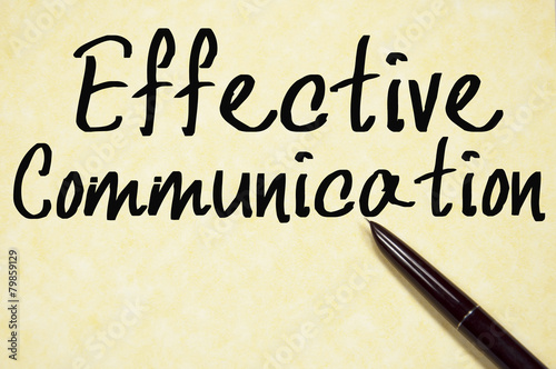 effective communication text write on paper