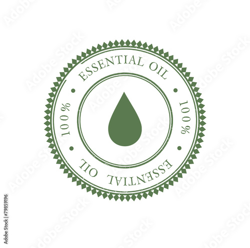 green hollow essential oils label template