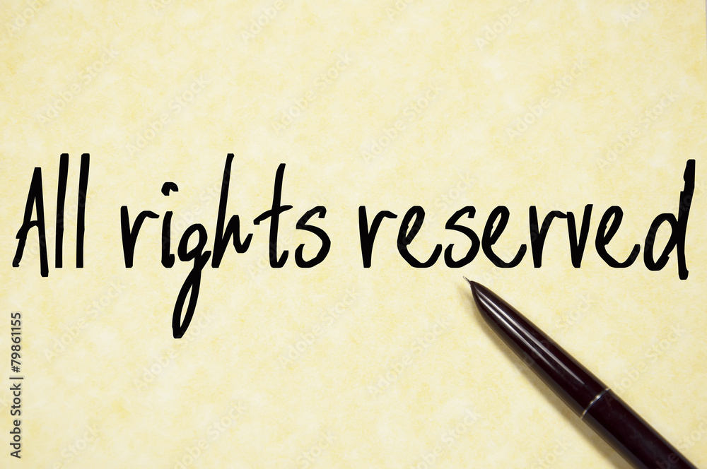 all rights reserved all rights reserved