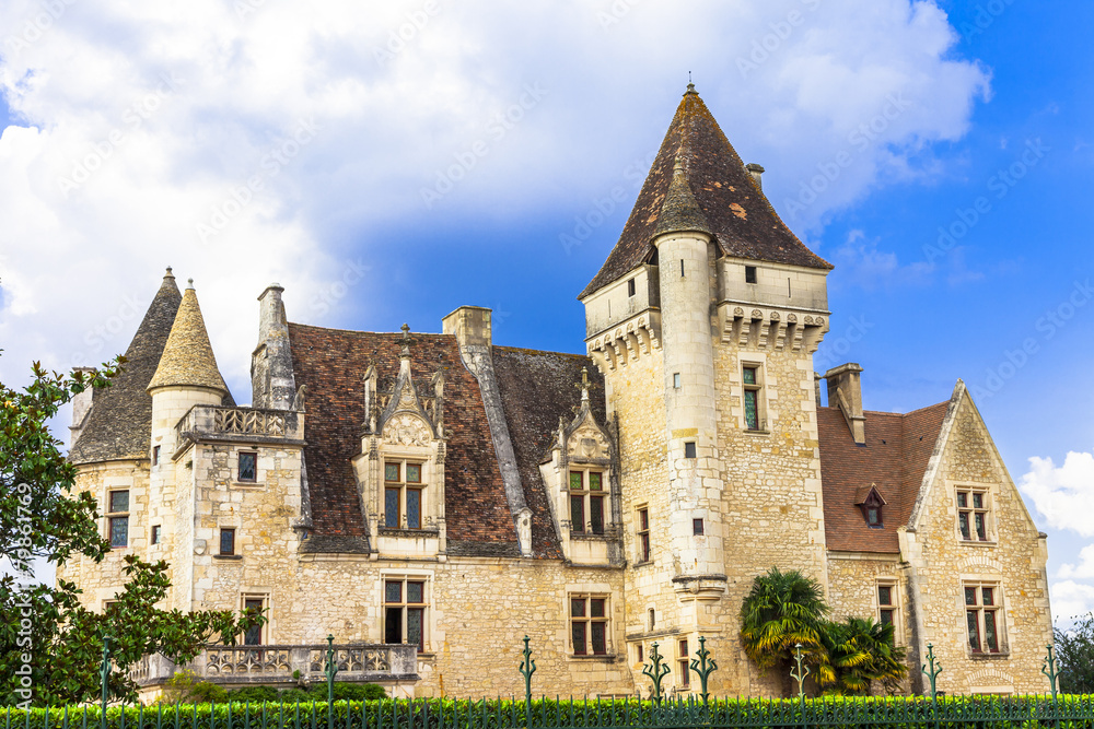 Milandes - impressive castle in France,Dordogne