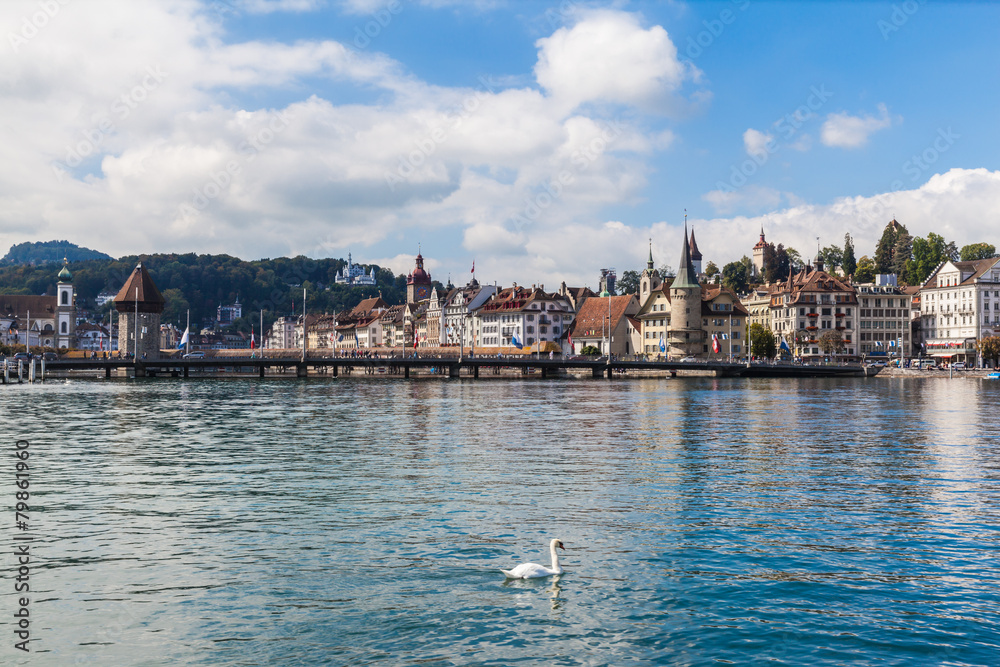 Obraz premium Cityscape of Lucerne old town