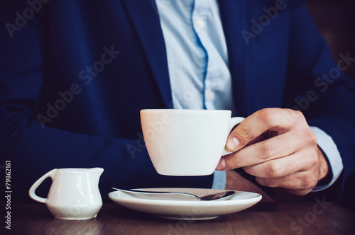 man in cafe