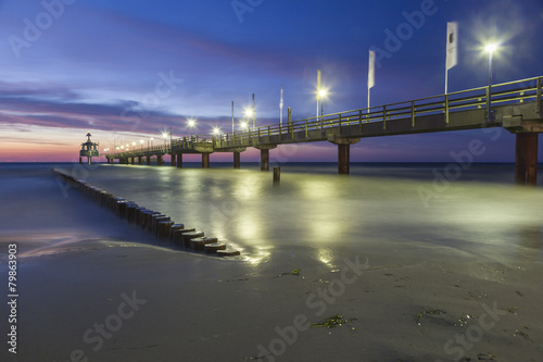 Wallpaper Mural Ostseebrücke Zinnowitz - Abends an der Ostsee Torontodigital.ca