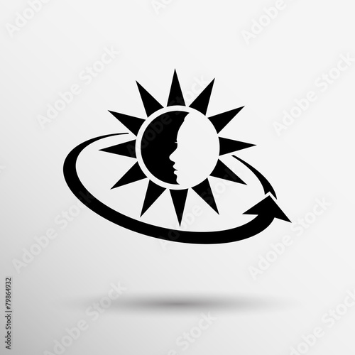Sun Cream Containers. Vector illustration icon sun tan