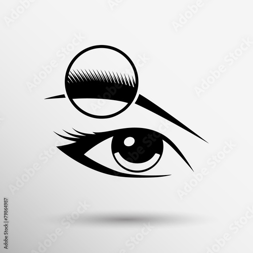 Human eye vector isolated eye eyebrow human vector female