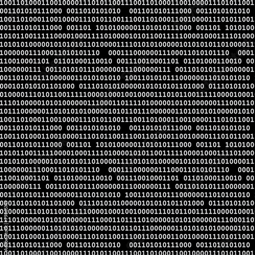 Binary computer code seamless pattern vector background