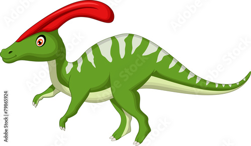 Dinosaur Parasaurolophus cartoon