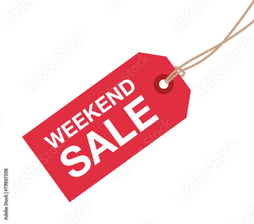 weekend sale sign