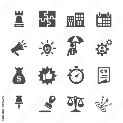 business concept icon set, vector eps10
