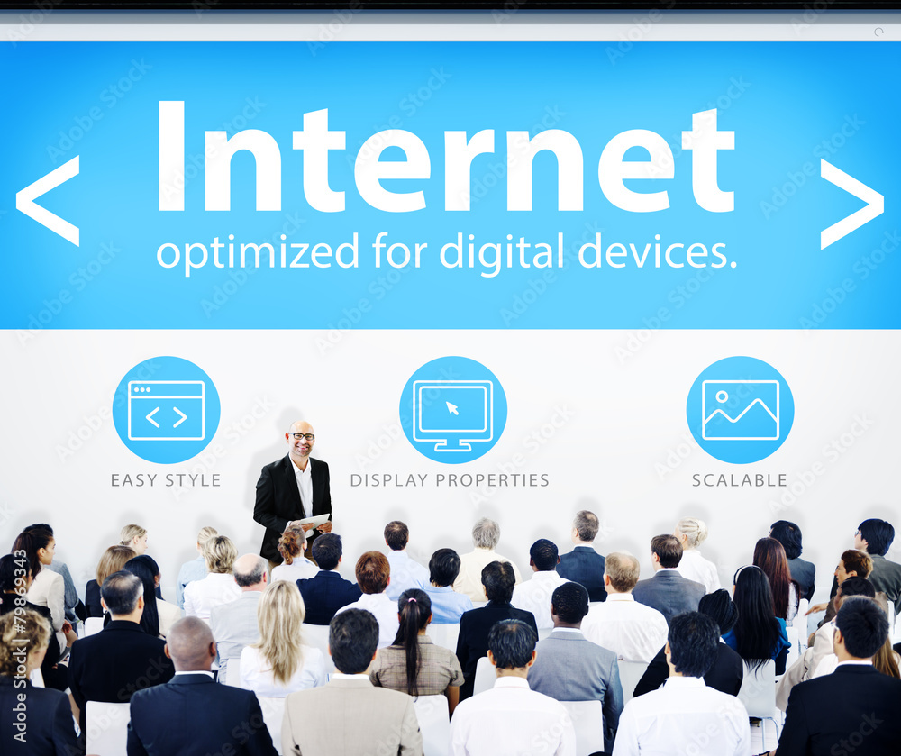 Business People Internet Presentation Concept Business People Internet Presentation Concept