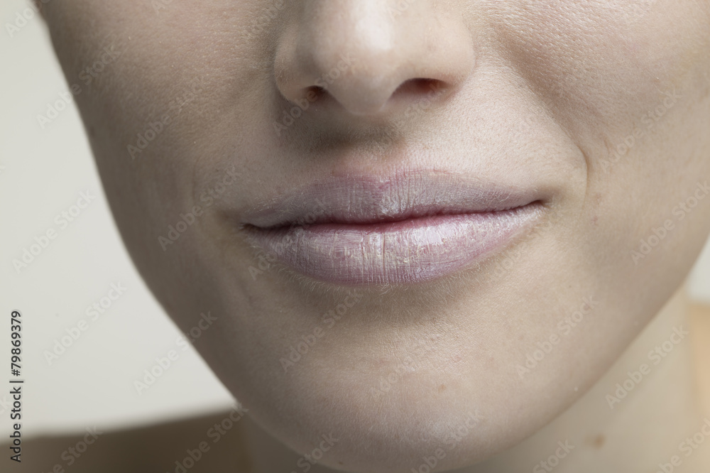 Fototapeta premium Mouth of a woman smiling