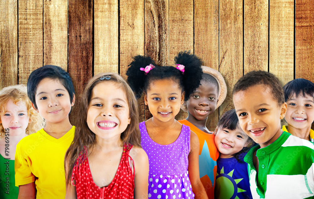 Diversity Children Friendship Innocence Smiling Concept Diversity Children Friendship Innocence Smiling Concept