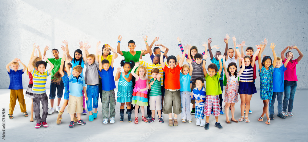 Obraz premium Children Kids Childhood Friendship Happiness Diversity Concept