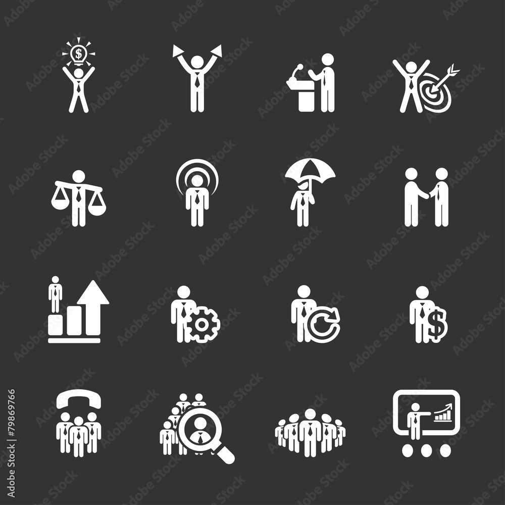 business and management icon set 6, vector eps10 business and management icon set 6, vector eps10