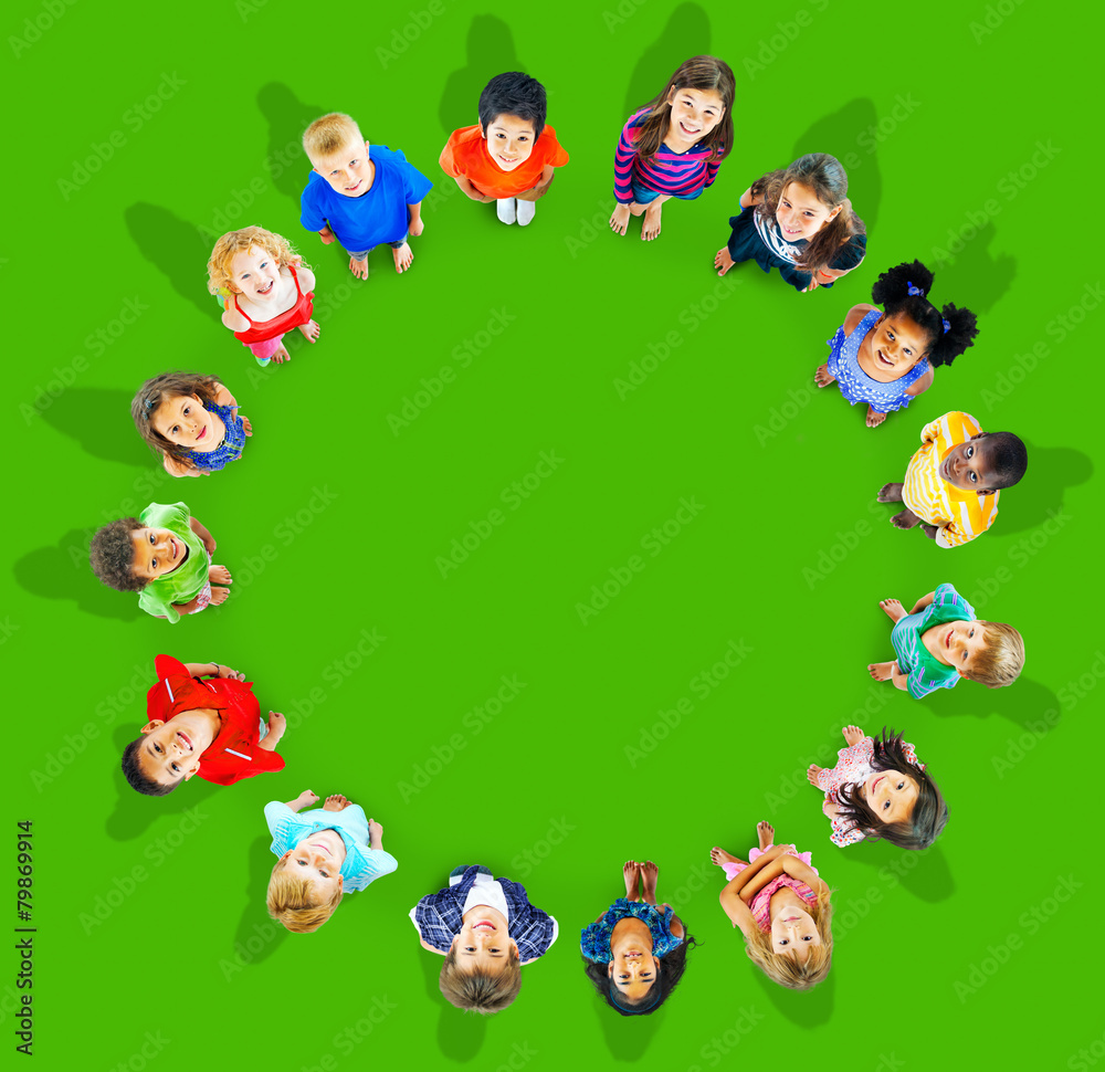 Fototapeta premium Children Kids Cheerful Childhood Diversity Concept
