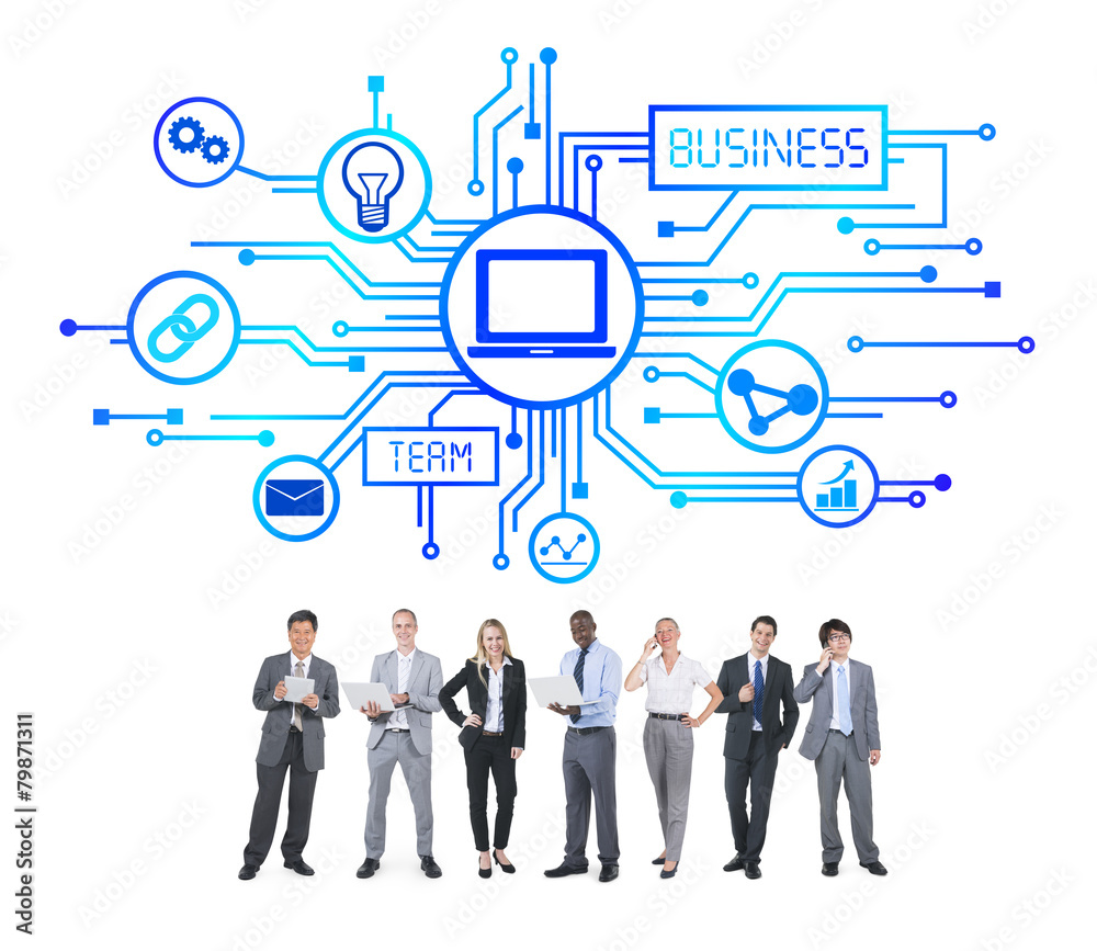 Business People and Global Business Concept Business People and Global Business Concept