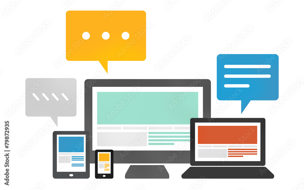 Responsive Design Internet Communication Technology Concept Responsive Design Internet Communication Technology Concept
