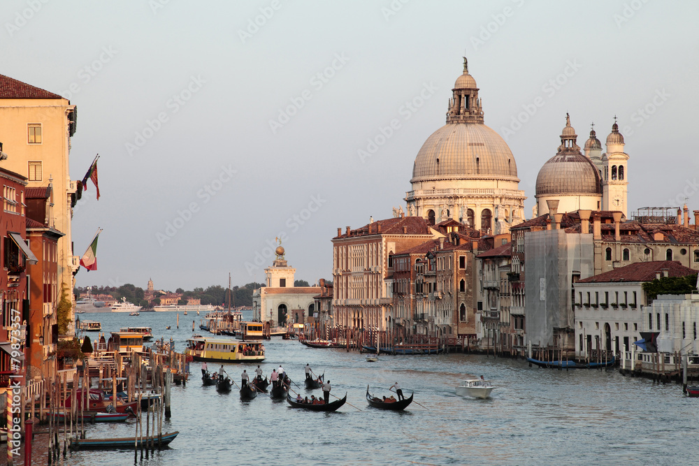 Grand canal of Venice at sunset