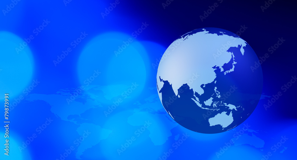 Travel blue earth planet background