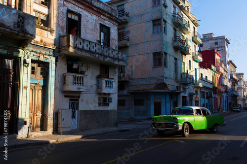 HAVANA - FEBRUARY 17: Classic car and antique buildings on Febru © danmir12