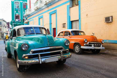 Classic old car on streets of Havana  Cuba
