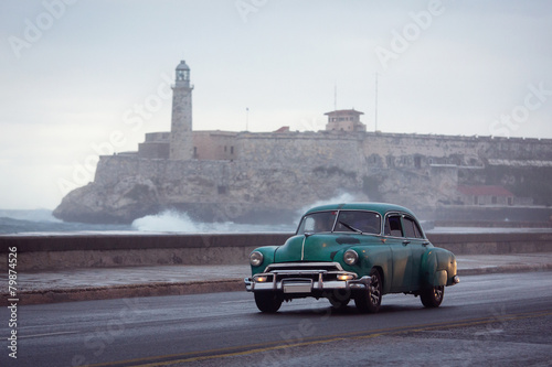 Classic old car on streets of Havana, Cuba © danmir12
