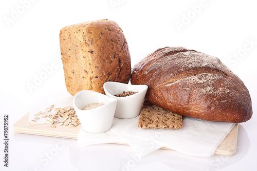Different bread. Food background.