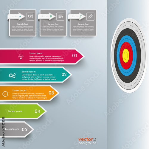 Colored Broken Arrows Target Rectangles