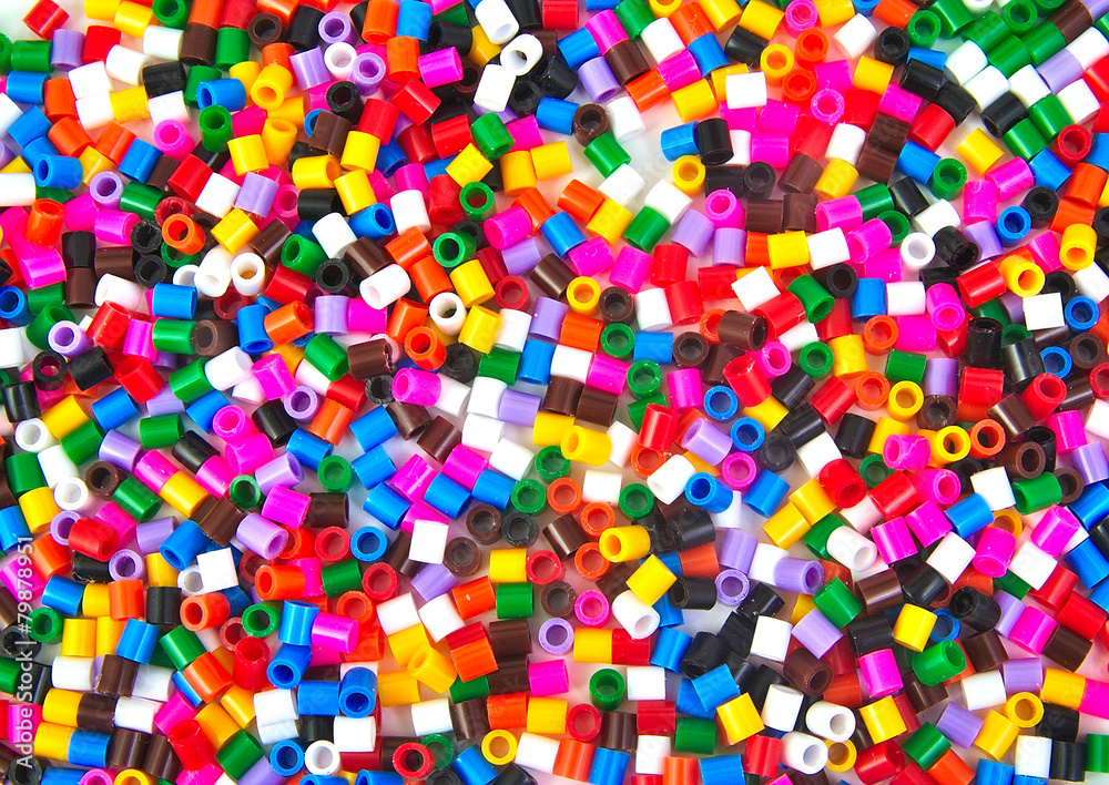 Colourful plastic small cylinders toys