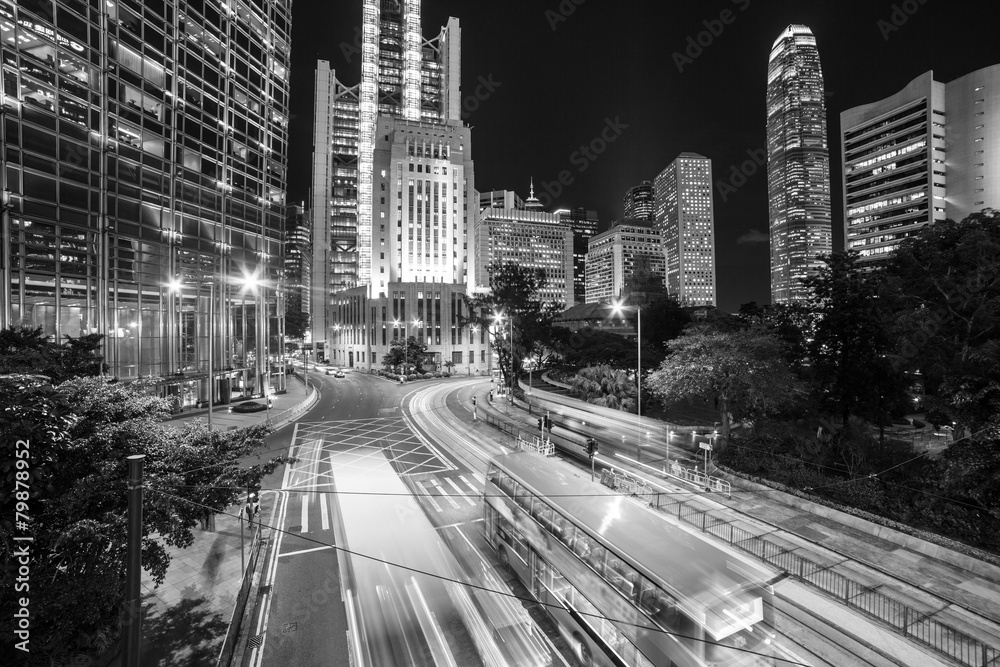 Fototapeta premium Hong Kong night rush